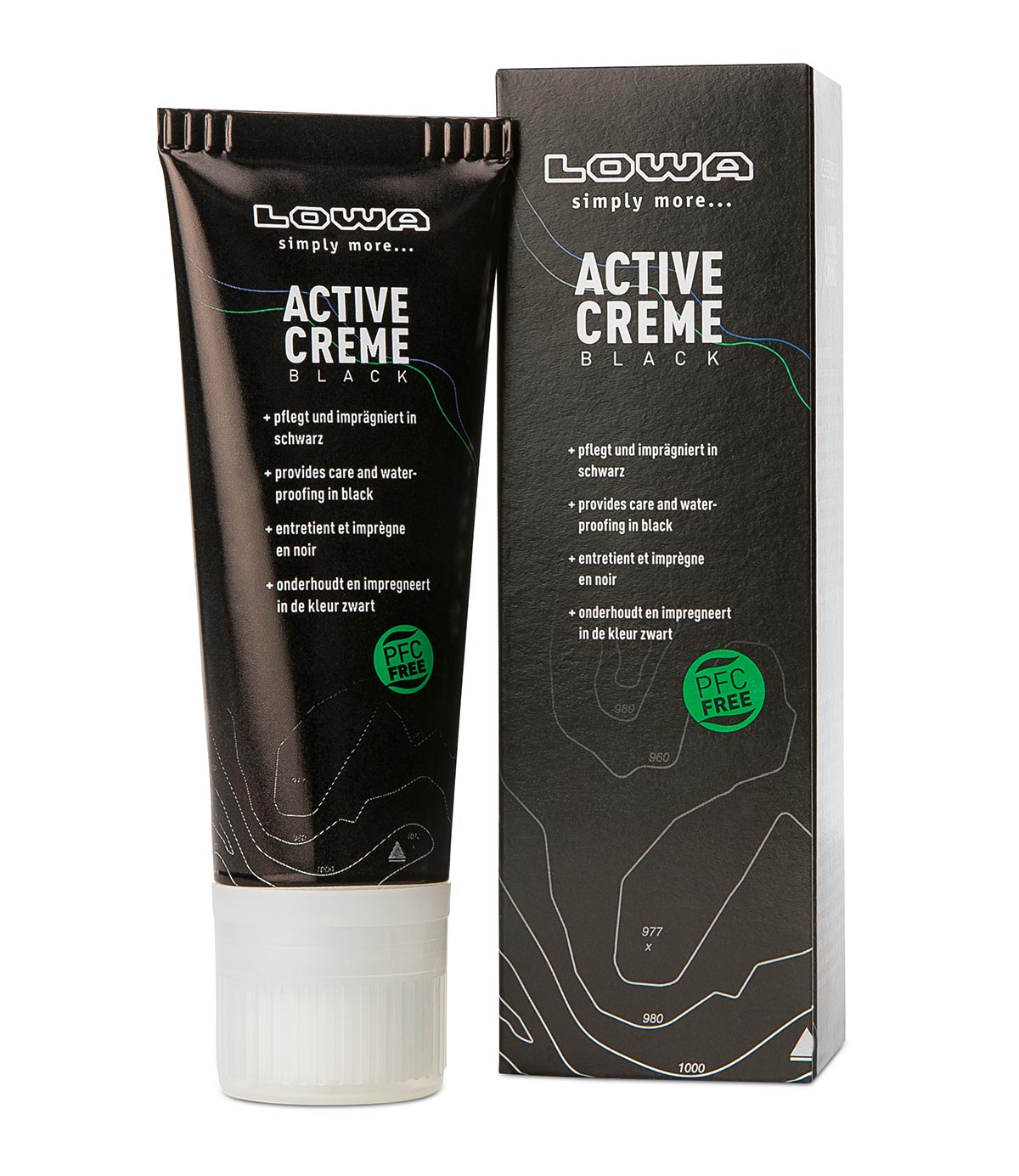 LOWA active creme in black on a white background